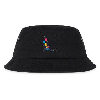 Narrenkappe Karneval Fasching - Kinder Bucket Hat - Schwarz - Vorne