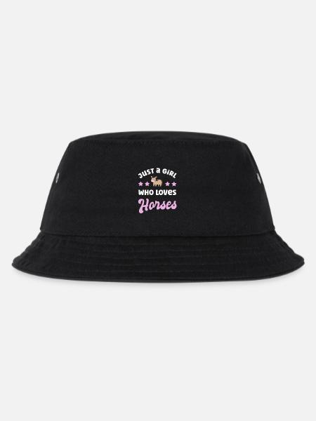 Horse Horses - Kids’ Bucket Hat - black