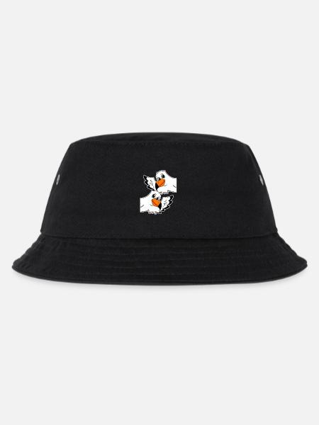 Möwe Möwen - Kinder Bucket Hat - Schwarz
