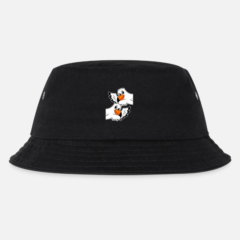 Möwe Möwen - Kinder Bucket Hat - Schwarz