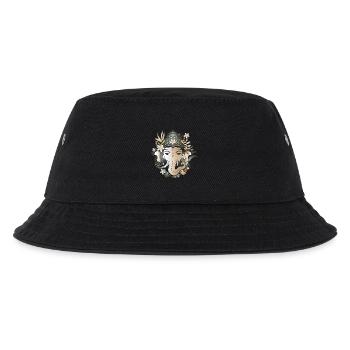 Elephant god Ganesha decorated with flowers - Kids’ Bucket Hat - black - Front