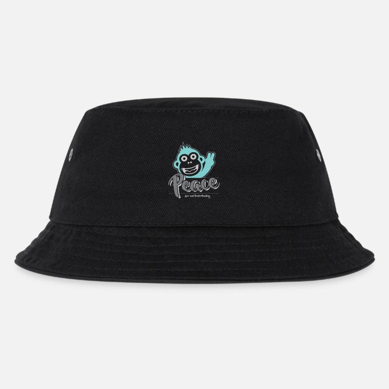 Frieden, Liebe und Verständnis - Kinder Bucket Hat - Schwarz