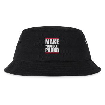 make yourself proud Zitat - Kinder Bucket Hat - Schwarz - Vorne