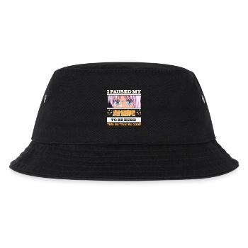 Ich habe meinen Anime pausiert, um hier zu sein - Funny Manga Anime - Kinder Bucket Hat - Schwarz - Vorne