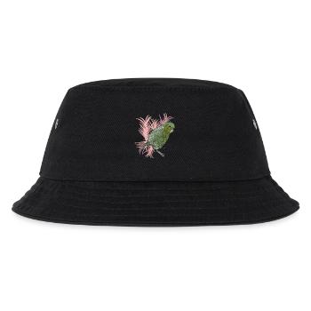Kakapo mit Palmwedel Vignette - Kinder Bucket Hat - Schwarz - Vorne