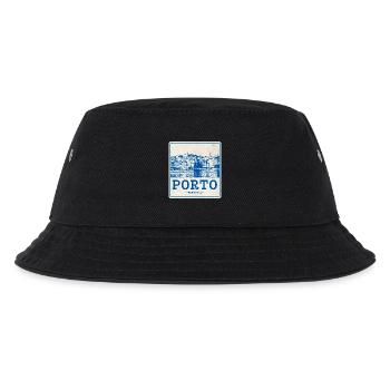 Porto Blue Vintage Skyline - Kids’ Bucket Hat - black - Front
