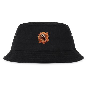 Sloth, Autumn, Colorful Leaves, Autumnal - Kids’ Bucket Hat - black - Front
