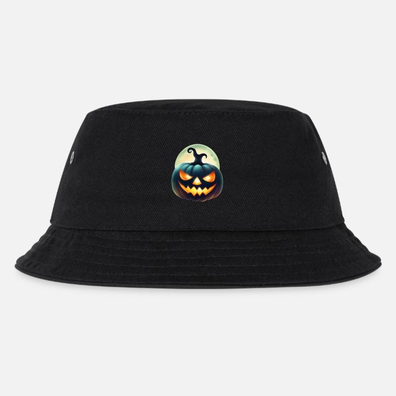 Halloween Pumpkin - Printflow - Kinder Bucket Hat - Schwarz