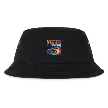 Lebendige Gravelbike Wunderland Fahrradkunst - Kinder Bucket Hat - Schwarz - Vorne