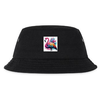 Rosa Flamingo - Kinder Bucket Hat - Schwarz - Vorne