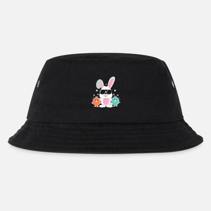 Lapin avec lunettes de soleil, poussin, lapin, lapin de Pâques - Bob Enfant - noir