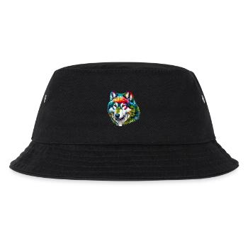 Wolf - Kinder Bucket Hat - Schwarz - Vorne