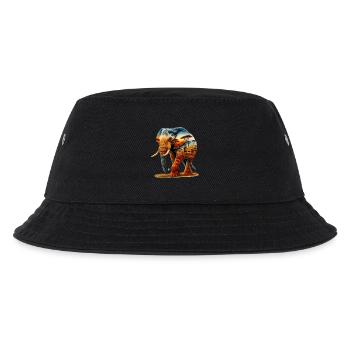 Elefant - Kinder Bucket Hat - Schwarz - Vorne