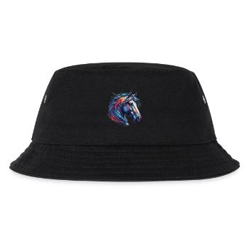 Pferd - Kinder Bucket Hat - Schwarz - Vorne