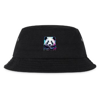 Panda - Kinder Bucket Hat - Schwarz - Vorne