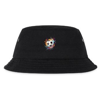 Fussball Splash Fussballfan Fanartikel Geschenk - Kinder Bucket Hat - Schwarz - Vorne