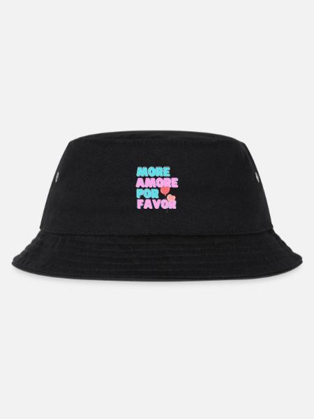 More Amore Pore Favor - mehr Liebe bitte - Kinder Bucket Hat - Schwarz