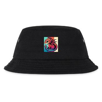 Drache - Kinder Bucket Hat - Schwarz - Vorne