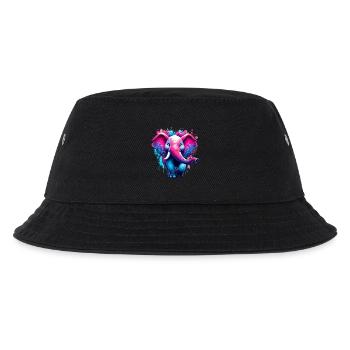 Elefant - Kinder Bucket Hat - Schwarz - Vorne