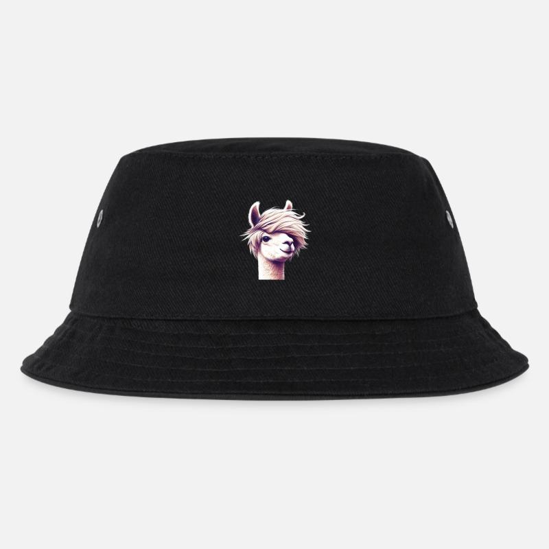 Alpaka - Kinder Bucket Hat - Schwarz