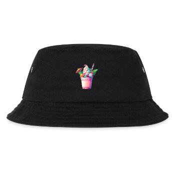 exotische fruchtige Träume:sommerlicher Milchshake - Kinder Bucket Hat - Schwarz - Vorne