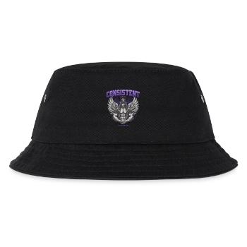 Consistent Gym Engel Design - Eat Sleep Gym Repeat - Kinder Bucket Hat - Schwarz - Vorne