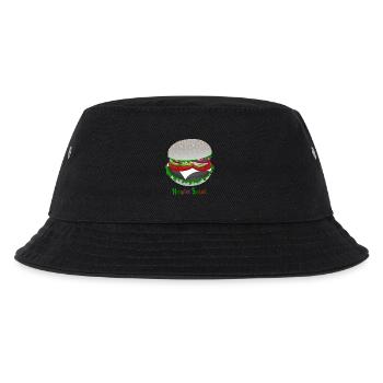 Salat auf Burger-Art - Kinder Bucket Hat - Schwarz - Vorne