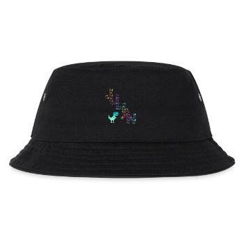 JULIAN - Schöner Jungen Name mit Dinosaurier - Kinder Bucket Hat - Schwarz - Vorne