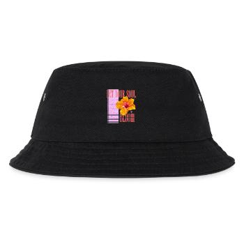 Hibiskus Blume Hibiskusblüte - Kinder Bucket Hat - Schwarz - Vorne