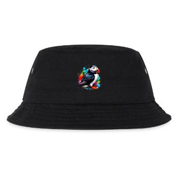 Papageitaucher - Kinder Bucket Hat - Schwarz - Vorne