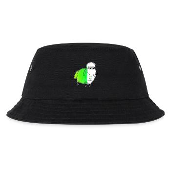 Wolly Sheepling Ladebalken-Schaf Gaming - Kinder Bucket Hat - Schwarz - Vorne