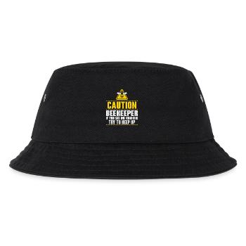Caution Beekeeper If You See Me Running Beekeeping - Kinder Bucket Hat - Schwarz - Vorne
