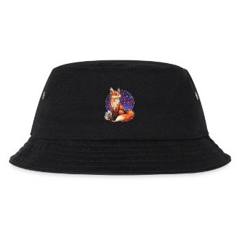 Fox and starry sky - Kids’ Bucket Hat - black - Front
