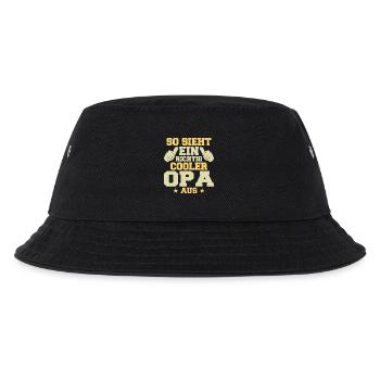 So Sieht Ein Richtig Cooler Opa Aus - Kinder Bucket Hat - Schwarz - Vorne