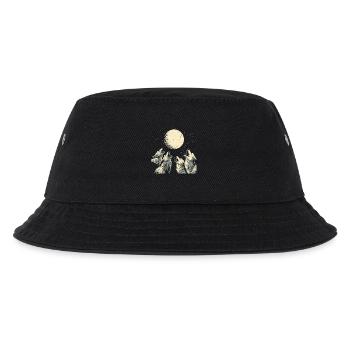 Howling Wolves Vintage Wolf Moon - Kids’ Bucket Hat - black - Front