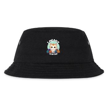 Katze Wolle Stricken Häkeln Handarbeit Niedlich - Kinder Bucket Hat - Schwarz - Vorne