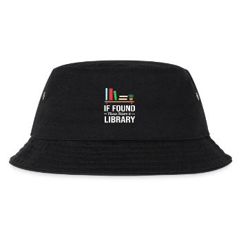 Buch Leseratte Bibliothek Lesen Bücherwurm - Kinder Bucket Hat - Schwarz - Vorne