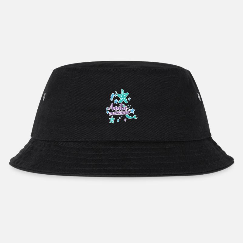 Auntie Mermaid - Kids’ Bucket Hat - black