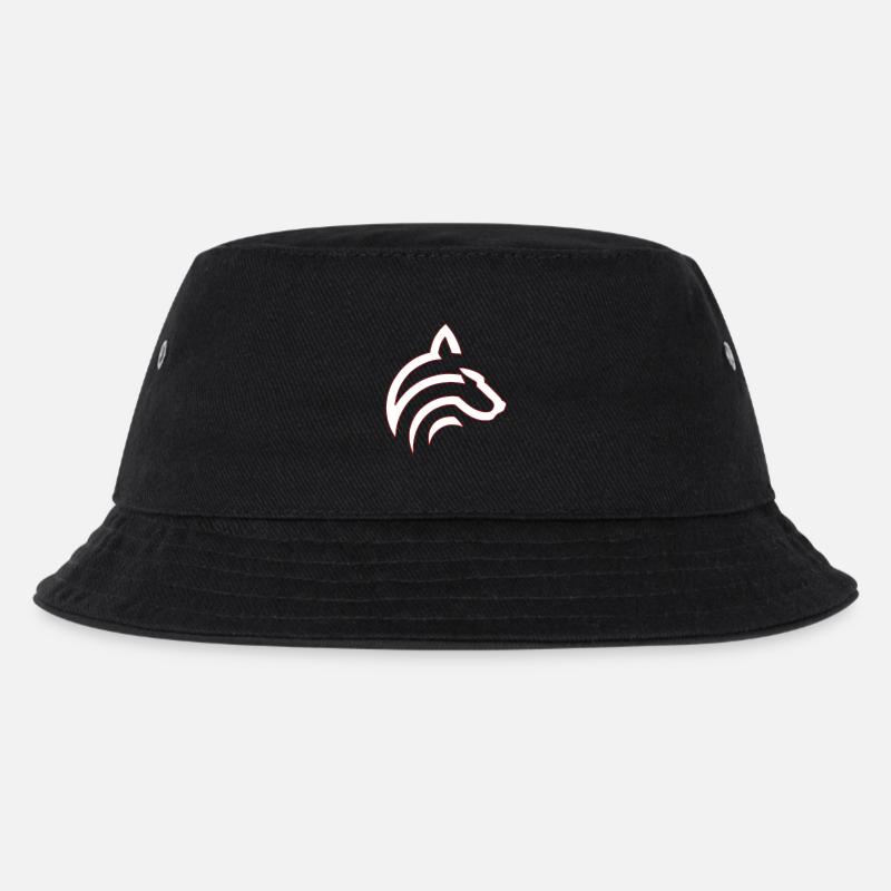 Wolf - Kinder Bucket Hat - Schwarz