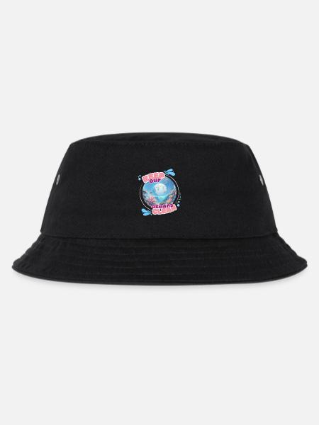 Halten Sie den Ozean sauber - Kinder Bucket Hat - Schwarz
