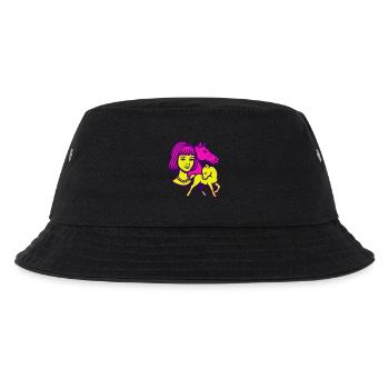 Pferdemädchen Pop-Art - Kinder Bucket Hat - Schwarz - Vorne