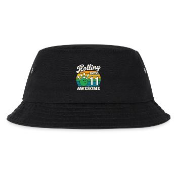 Retro 11 Bowling Celebration T-Shirt - Kinder Bucket Hat - Schwarz - Vorne