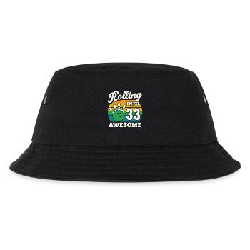 Bowling 33. Geburtstag Feier Grafik - Kinder Bucket Hat - Schwarz - Vorne