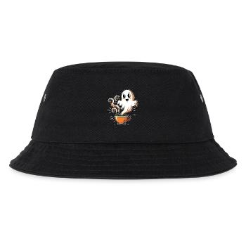 Kaffeegeist mit charmantem Gesicht - Kinder Bucket Hat - Schwarz - Vorne