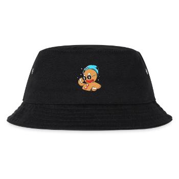 Lebkuchenmann Weihnachten Lebkuchen - Kinder Bucket Hat - Schwarz - Vorne