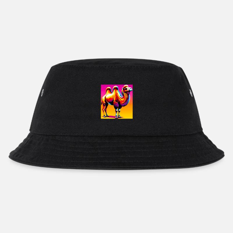 Kamel - Kinder Bucket Hat - Schwarz