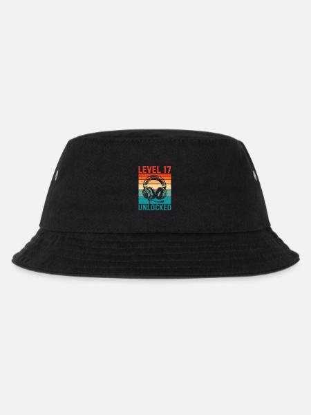 17 Jahre Geburtstag Teen Gamer Level 17 freigeschaltet - Kinder Bucket Hat - Schwarz