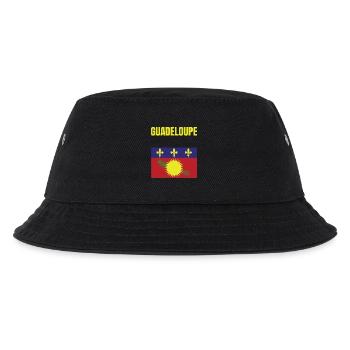 T-Shirt mit Flagge auf den Antillen von Guadeloupe - Kinder Bucket Hat - Schwarz - Vorne