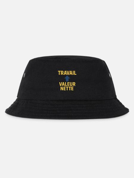 Arbeit ↑ Vermögen – Motivational Finance & Business - Kinder Bucket Hat - Schwarz