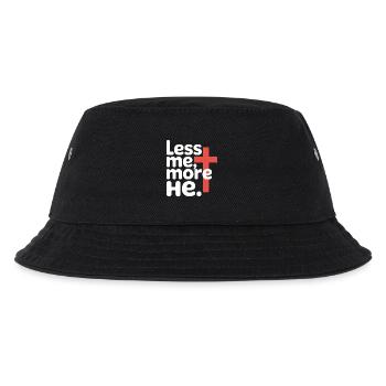 Less Me More He Christlicher Glaube - Kinder Bucket Hat - Schwarz - Vorne